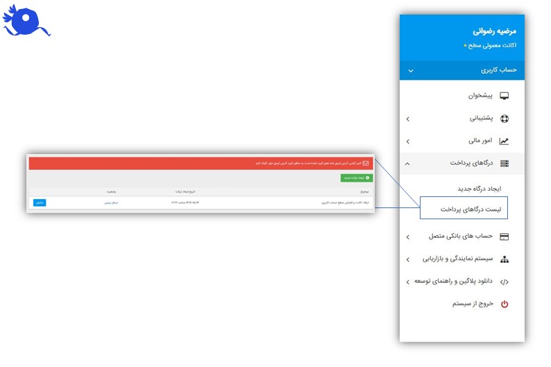 پس از وارد کردن اطلاعات تکمیلی ، تیکت درخواست شما ثبت می‌شود.